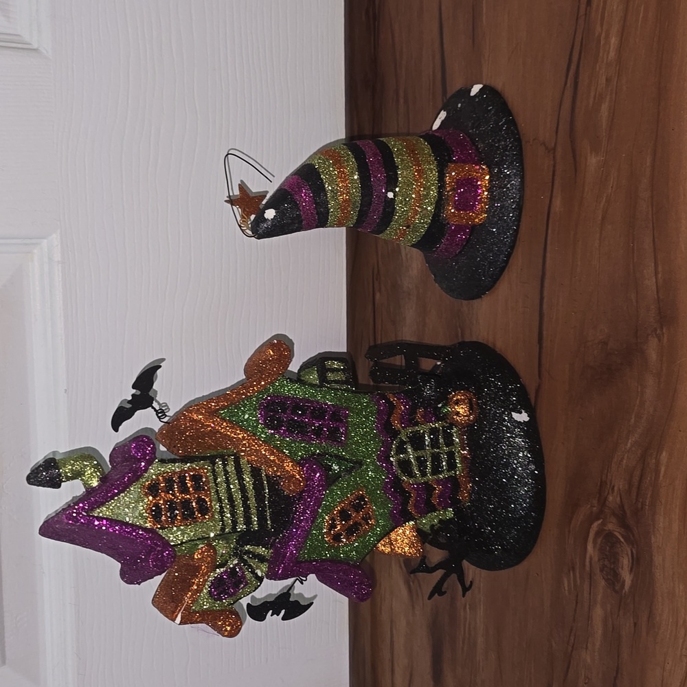 Ceramic Glitter Halloween decorations set